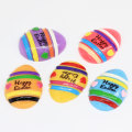 Colorful 100pcs/bag Easter Egg Shaped Resin Cabochon For Handmade Craftwork Beads Decor Slime Holiday Ornaments