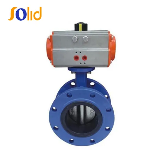 Double Flanged Butterfly Valve with Pneumatic Actuator