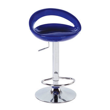 Bar Chair, Plastic Seat and Chromed Base, Popular Bar Furniture