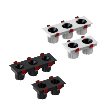 Double Downlight Round Square White Black Cob Spotlights 2x9W 2x15W