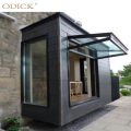 Bifold horizontal aluminum double tempered glass window