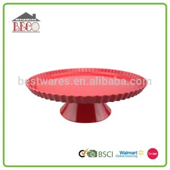 Red eco friendly melamine round dinner plate set for wedding