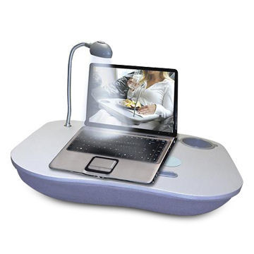 Laptop Stand, Cozy Laptop Table, Made of Wooden Desk, Includes Cup Holder, As Seen on TV
