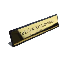 Custom Metal Desk Plate with Modern Design