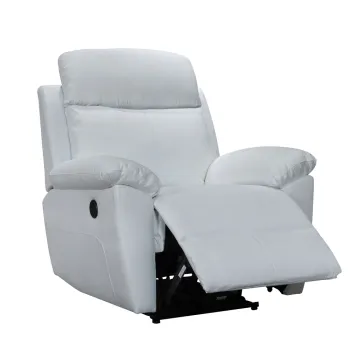 Modern Leather Power Electric Reclining Single Seater Function Couch Sofa