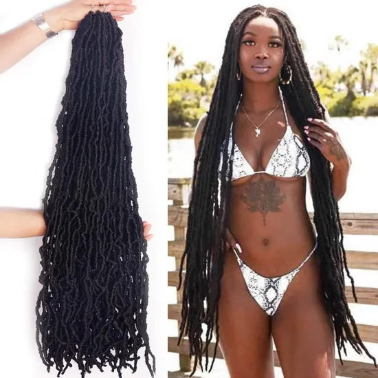 Colorful Synthetic Nu Locs Hair Extensions: 28-inch 168g Dreadlocks for Black Women by Kima Braid Hair Vendors
