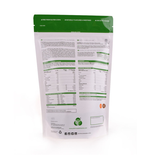 Bio-grüne Pulververpackung PRC Molkeproteinbeutel