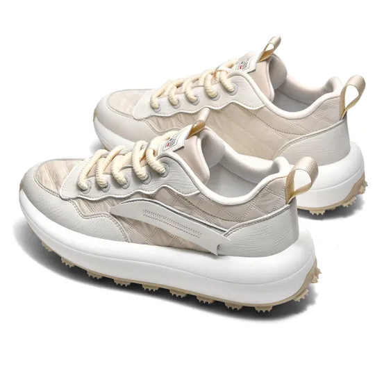 Men's New Style Flat Platform Sport Shoes - Causal Lace Up Chunky Walking Sneakers