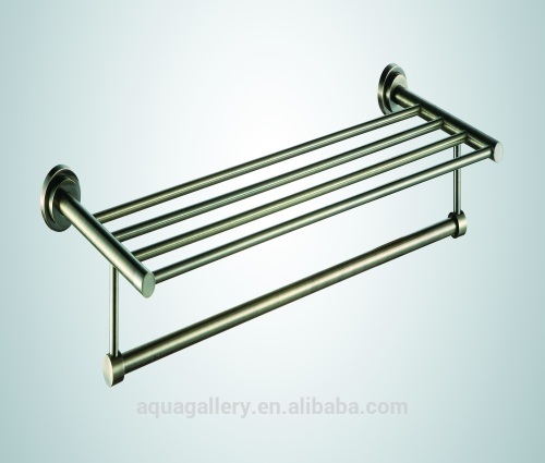 Stainless Steel Double Towel Shelf Hotel Towel Rack