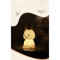 Silicone rabbit touchable night light for baby