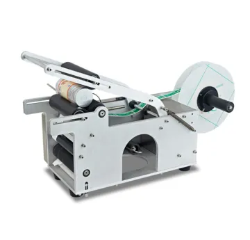 Semi-Automatic Pet Label Sticker Machine | Adhesive Bottle Label Applicator | Round Bottle Labeling Machine