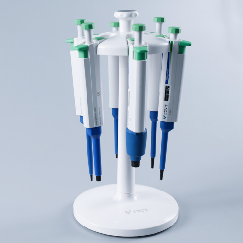 Adjustable volume pipette rack