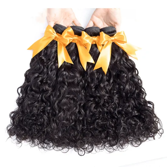Hot sale 10a mink brazilian hair raw virgin cuticle  water wave hum hair vendors