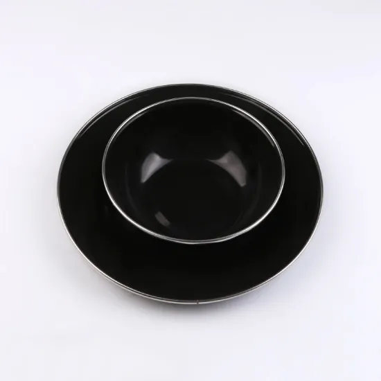 Enamelwares Big Square Salad Bowl Cast Iron Bowl Plate