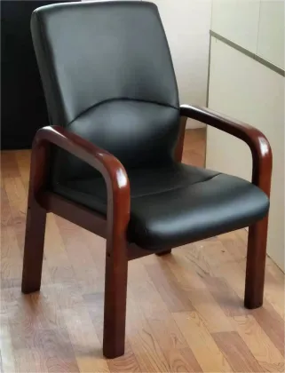 Oak Wood Chair Leather Executive Chair Solid Wood Office Chair