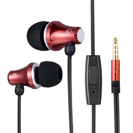 In-ear Wire Earphone Red color