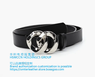 Irregular double-circle smooth buckle the personalized light and shadow fashion vocabulary carved by brand OEM
