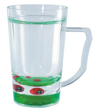 Acrylic Liquid Beer Cup with Novel Floater Inside
