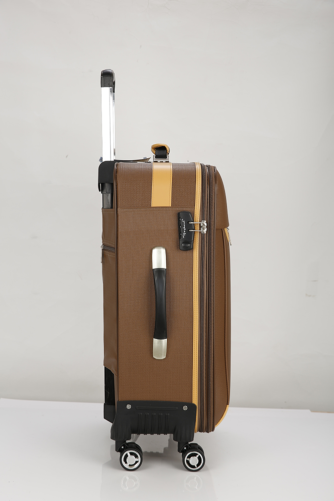 PU Leather Carry-On Spinner Luggage