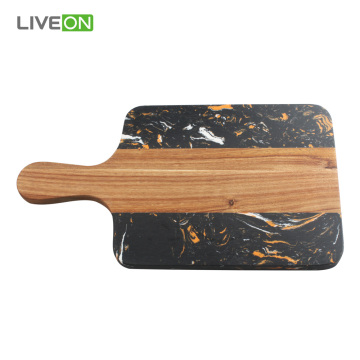 Marble And Acacia Board Cheese Knife Set