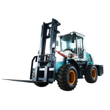 Articulated Frame Fuel-Powered Rough Terrain Forklifts with Multifunctional Configuration and Side Shift