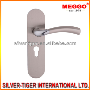 large zinc alloy door pull handle for commercial door ,lever type lock handle