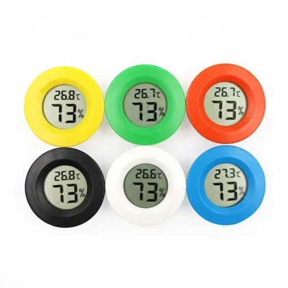 Round LCD Digital Temperature Humidity Meter