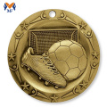 Compre Medalla deportiva de fútbol de oro de metal en venta