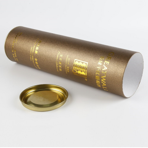 Luxury Paper Foil Stamping Wine Tube Gift Box