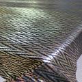Toleta de mesa de ouro do padrão de ondulação com tecido PU