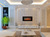 33" wall mounted electric fireplace with remote control