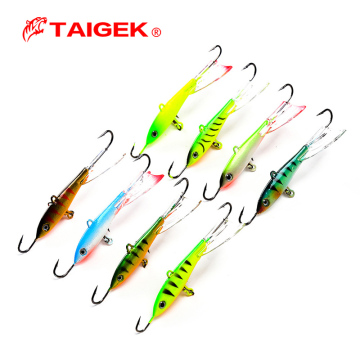 TAIGEK 15g 78mm Winter Ice Fishing Sinking Hard Lure for Salmon & Trout