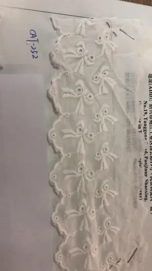 Double Hole Trims Cotton Embroider Fabric
