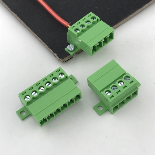 Bloco de terminais de conector plugável fixo de painel de passo de 3,5 mm