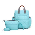 Travel outing fabric mom bag 3pcs double shoulderbags