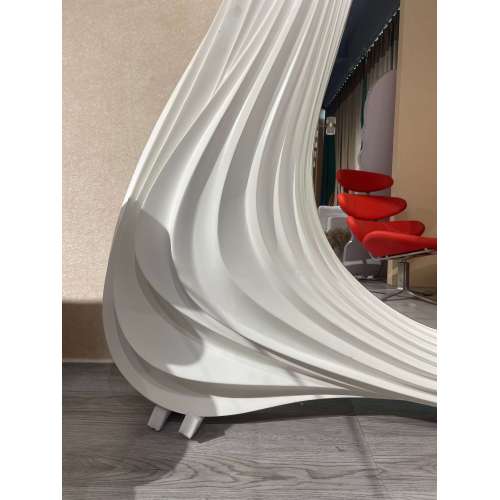 Modern White Pure Plaster Lager Floor Length Mirror