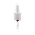 Pulverizador de niebla nasal de 20 mm con virola plateada y tapa antipolvo transparente