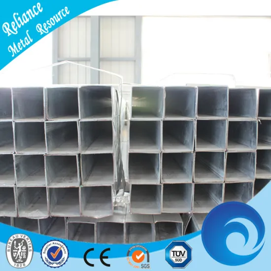 DIAMETER 100*100MM SQUARE STEEL PIPES PRE ZINC COATED