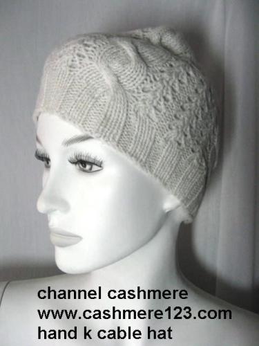 Cashmere Hand Knit Hat Ty0916