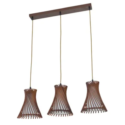 E27 Wooden Frame Chandelier Pendant lamp