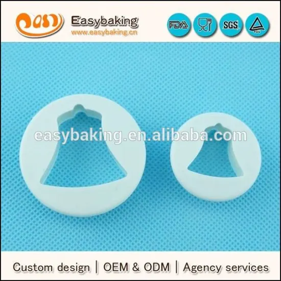Custom fondant cake christmas bell plastic cake decorating cutter