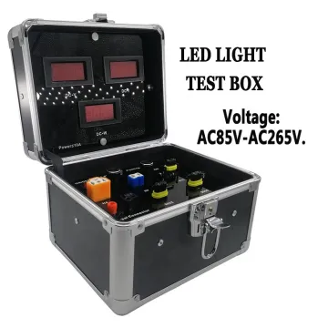 LED Headlight Test Box: Aluminum Silver Box for AC85V-AC265V