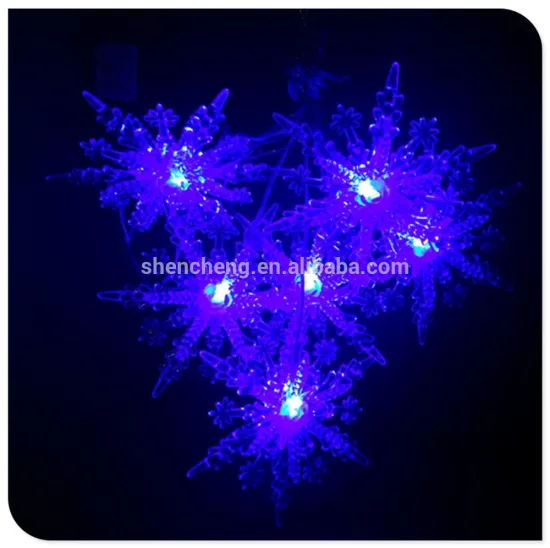 blue color 5 snowflake led decorative light holiday light