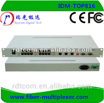 16 E1 Circuit Emulation over IP converter with 2 SFP optical FE ports