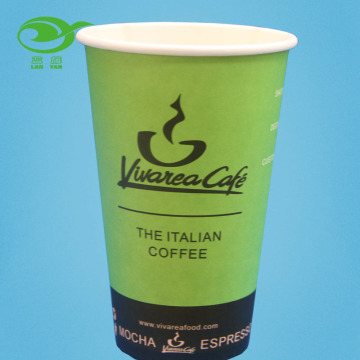 16oz custom disposable single pla coffee paper cups for wholesale