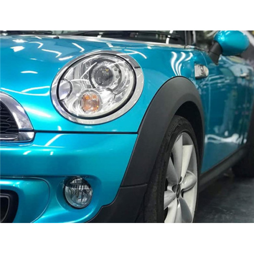 metallic gloss coral blue car vinyl wrap