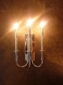Modern metal with mirror finish wall lamp B4315