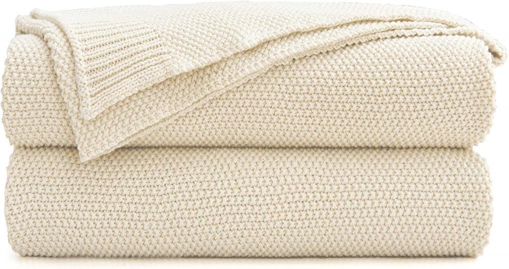 Super Soft Textured Solid Decorative Throw knit Blanket