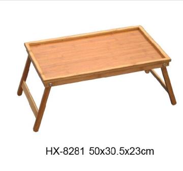 Bamboo Serving Tray For Bed  with Foldable Legs
