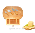 Set pisau keju kayu Oak dengan kotak keju
